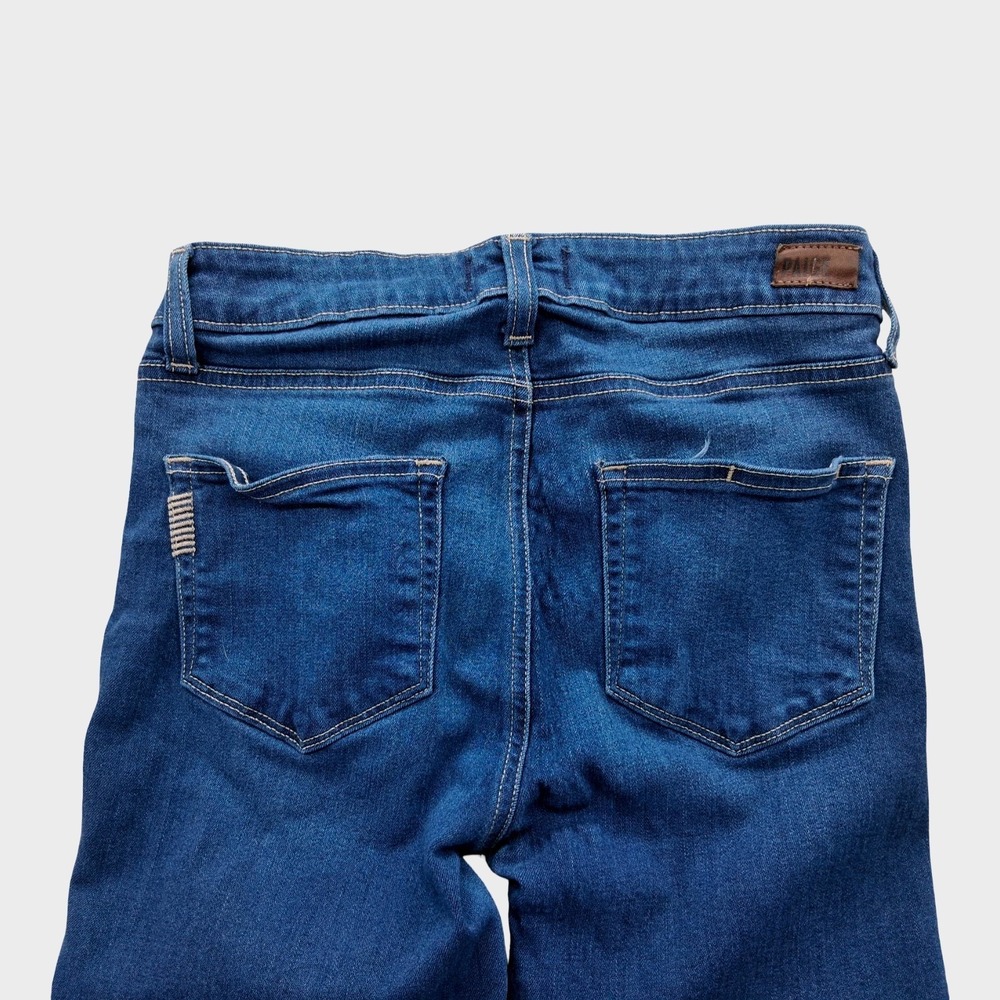 Paige Hoxton Ankle Jeans Womens 28 Blue Mid Rise Slim Stretch Denim Pants - Picture 8 of 10